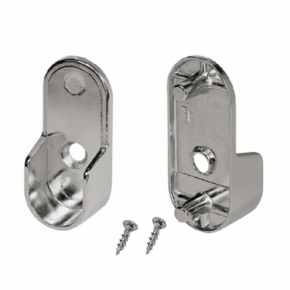 8 Ft (96 Inch) Oval Aluminum or Steel Closet Rod - 16 - Gauge Heavy - Duty Wardrobe Tube - KI Home