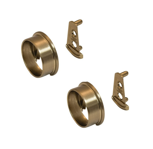 TAG Hardware 1 Pair Premium Round Wardrobe Closet Rod End Caps for 1-5/16" Diameter Hanging Rods