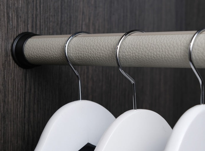 TAG Hardware Elite Faux Leather Wrapped Wardrobe Closet Pole
