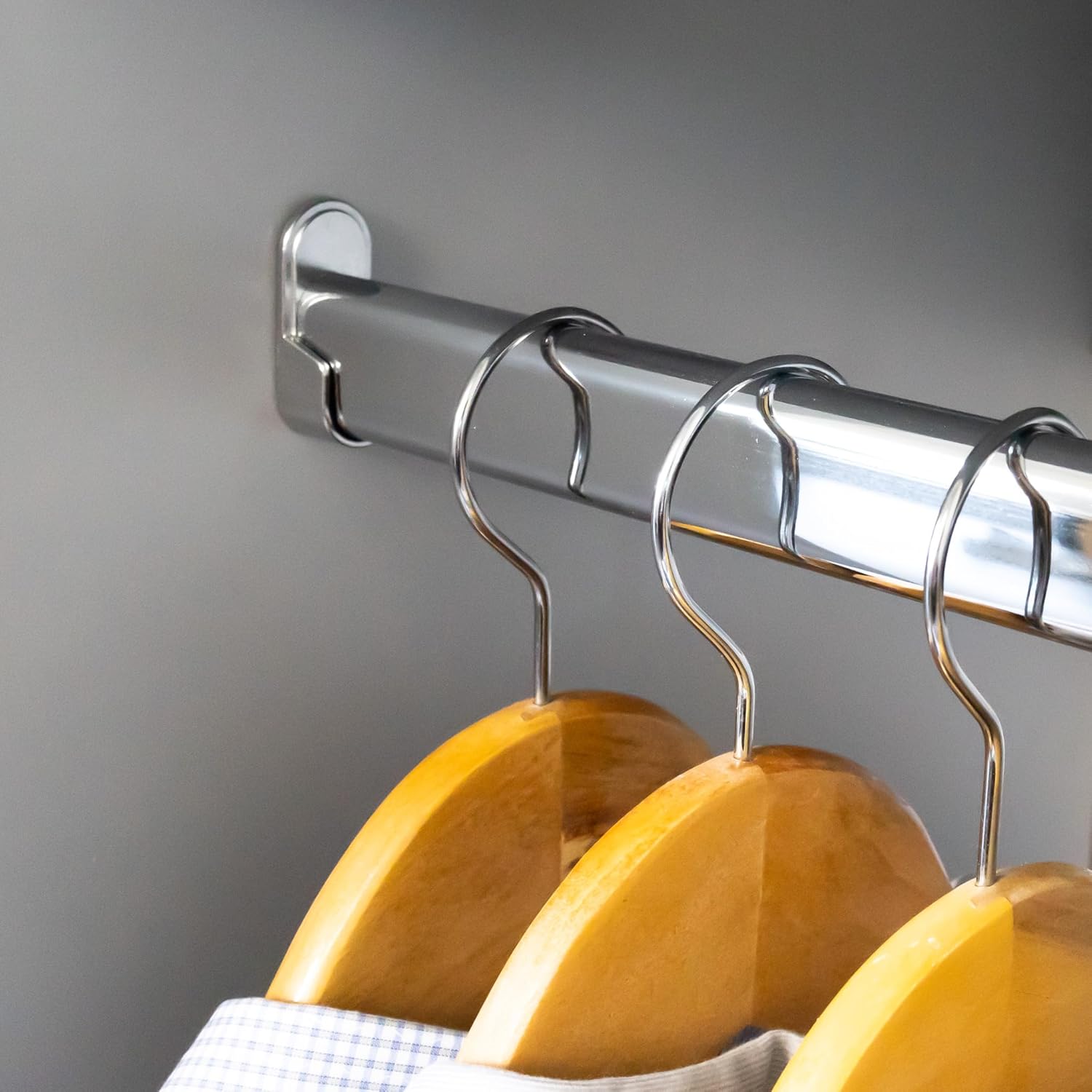 2-Case ProPack 96" Long Oval Wardrobe Closet Rods with 4 End Caps and 2 Suspended Center Supports and Installation Screws