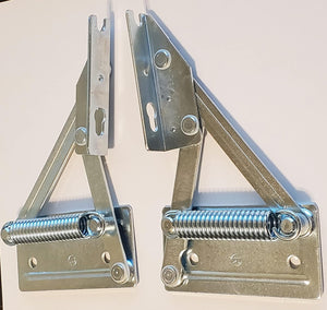 Heavy-Duty Steel Bench Seat Hinges with Spring for Seat Tops Weighing 8 - 12 kg (17.6 – 26.4 lbs) - Pair (Left and Right) Made In Hungary