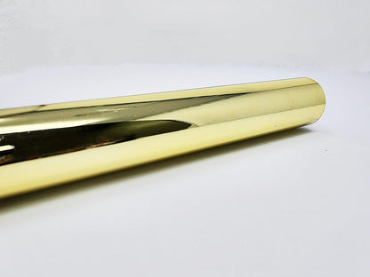 6 Feet Long (72 Inch Long) Premium Heavy-Duty 1-5/16 Inches Round Wardrobe Rod Kit - Polished Brass