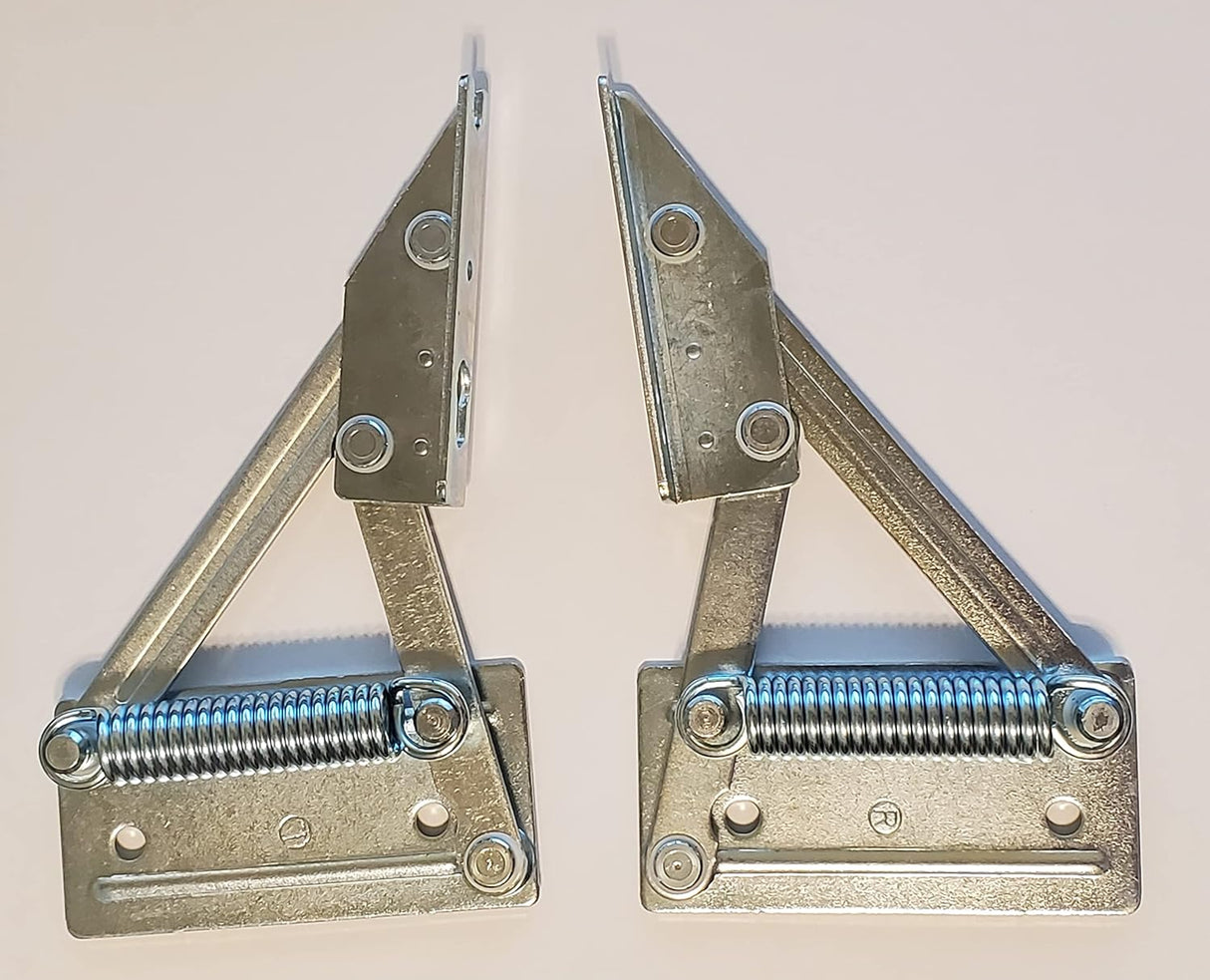Heavy-Duty Steel Bench Seat Hinges with Spring for Seat Tops Weighing 8 - 12 kg (17.6 – 26.4 lbs) - Pair (Left and Right) Made In Hungary