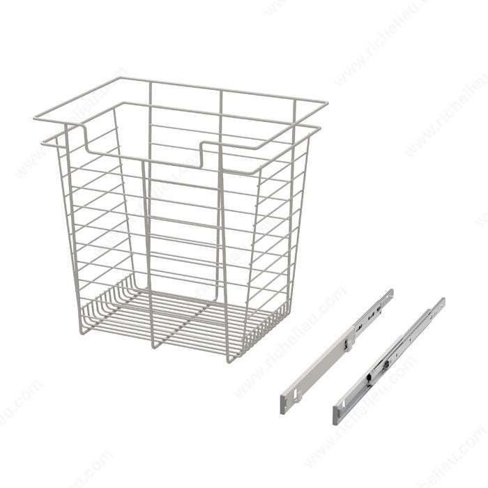 Designer Closet Full Extension Pull-Out Laundry Steel Wire Basket