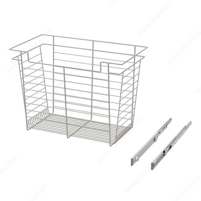 Designer Closet Full Extension Pull-Out Laundry Steel Wire Basket