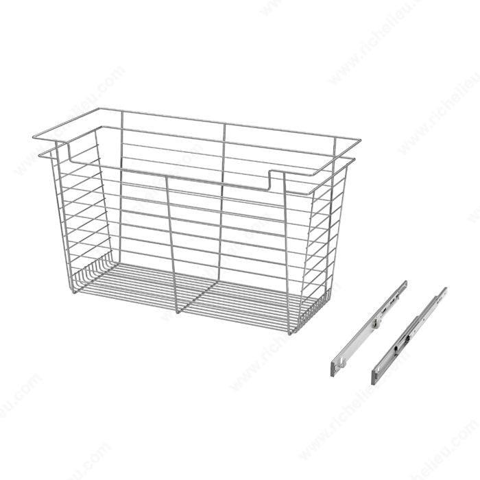 Designer Closet Full Extension Pull-Out Laundry Steel Wire Basket