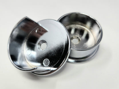 One Pair Metal Round 1 5/16 Inch Diameter Wardrobe Closet Rod End Supports