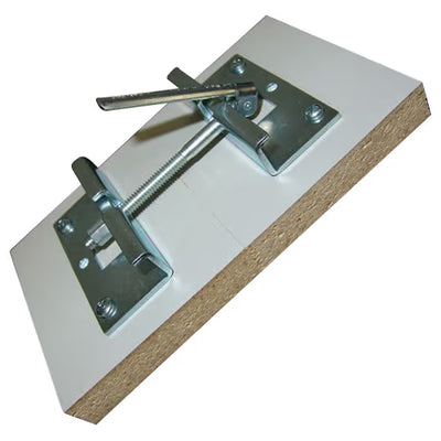 Hafele FlipBolt 4-1/2" Countertop Connector Kit with J-Hook Brackets | Tool-Less Surface Mount Installation