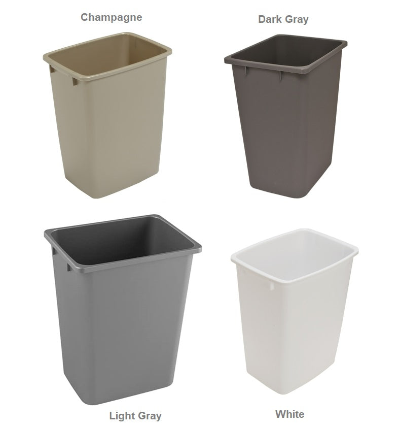 Hafele Premium Bottom-Mount 2 x 28 qt. Bins Pullout Trash System with Soft Close and Door Mounting Brackets