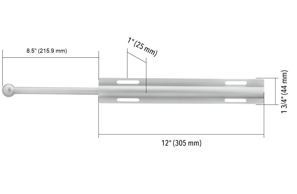 Richelieu Designer 12 Inch Long Expandable 8.5" Retractable Pullout Closet Wardrobe Valet Rod