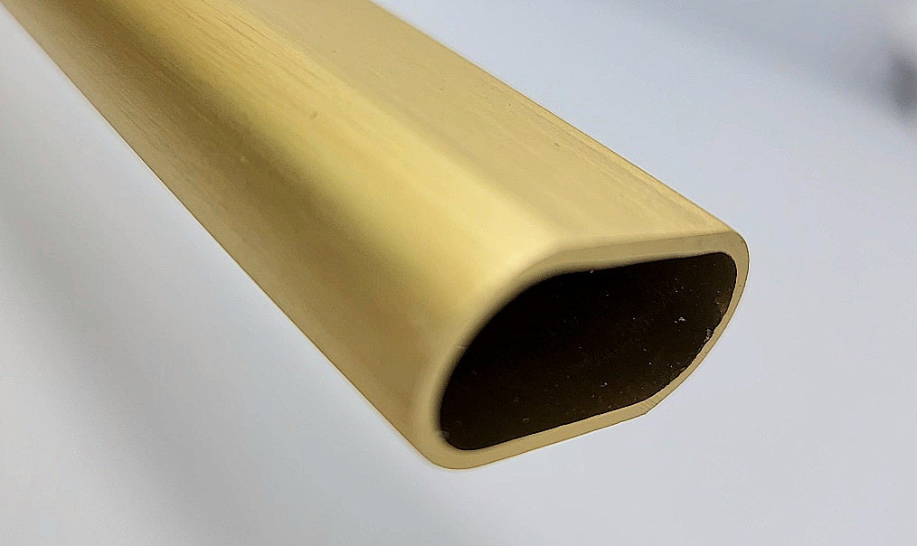 8 Feet Long Oval Wardrobe Closet Tubing Rod Application Clothes Hanging - 96 Inch Length
