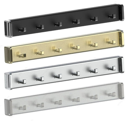 Richelieu 6-Hooks Designer Wardrobe Reversible Closet Belt Rack with 12 Inch Pullout Extension