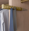 15-Hooks Designer Wardrobe Reversible Closet Tie Rack with 11.22 Inch Pullout Extension