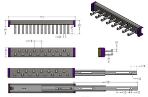 15-Hooks Designer Wardrobe Reversible Closet Tie Rack with Pullout Extension