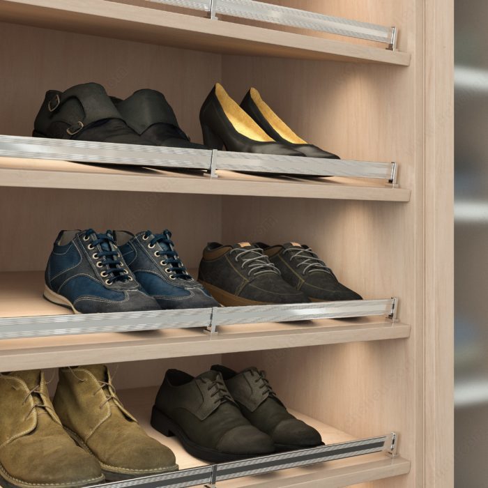 Richelieu Elegant Designer Closet Shoe Rails for Closet Shelves