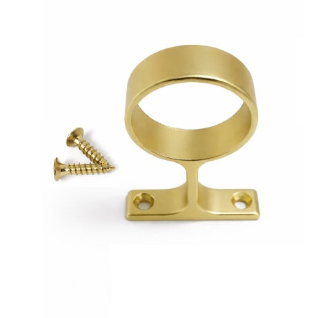 Matte Brass Premium Custom Cut-to-size (12" - 96" long) Wardrobe Rod kit with Protective top cover and End Supports