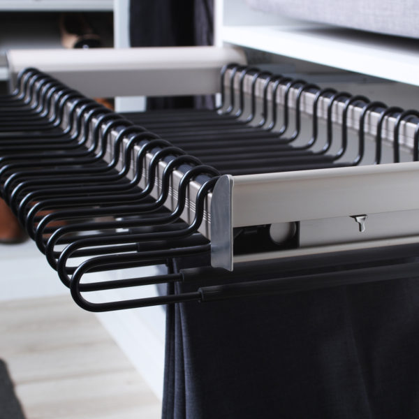 TAG Hardware ENGAGE Closet Pant Rack Organizer with Hangers Full Extension Soft-Close Slides