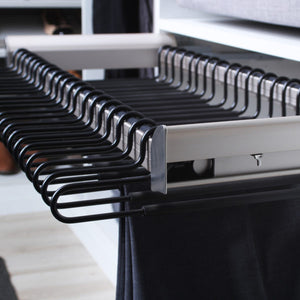 TAG Hardware ENGAGE Closet Pant Rack Organizer with Hangers Full Extension Soft-Close Slides