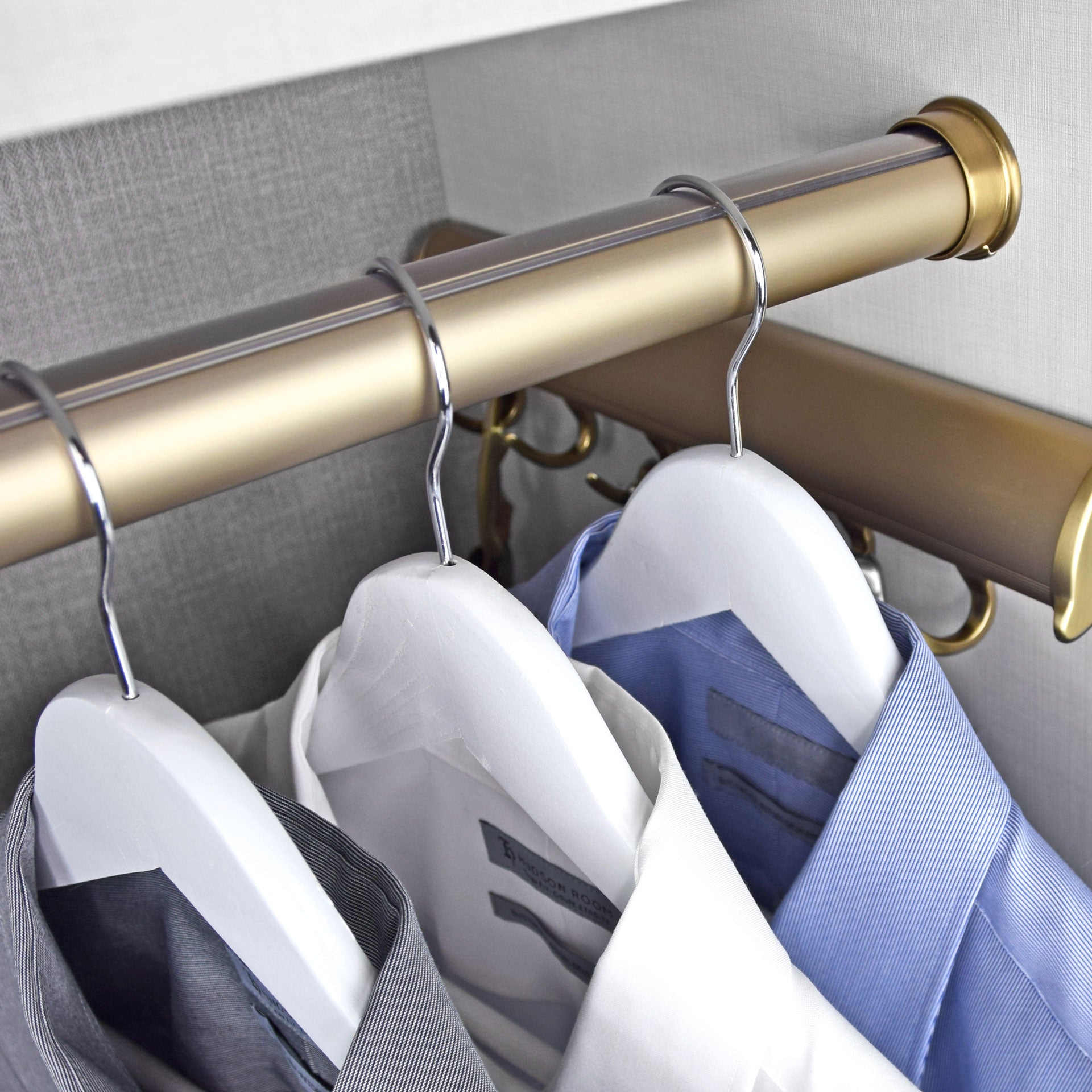 TAG Hardware Premium 1-5/16” Diameter Round Wardrobe Closet Rod with End Supports and Protective Insert Cap