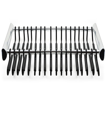 TAG Hardware SYNERGY Pull-Out Pant Rack Closet Organizer with Soft Close Slides and Pant Hangers