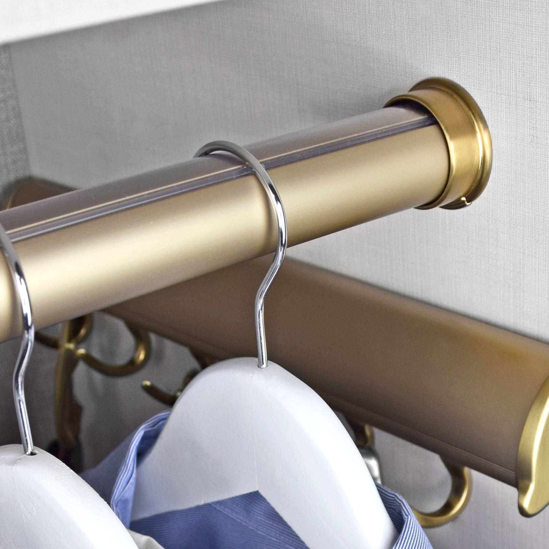 Custom Cut-To-Size TAG Hardware Premium 1 5/16 Inch Diameter Round Wardrobe Closet Rod with End Caps | Made-to-Order for Closets & Storage 12 to 92 inches Lengths