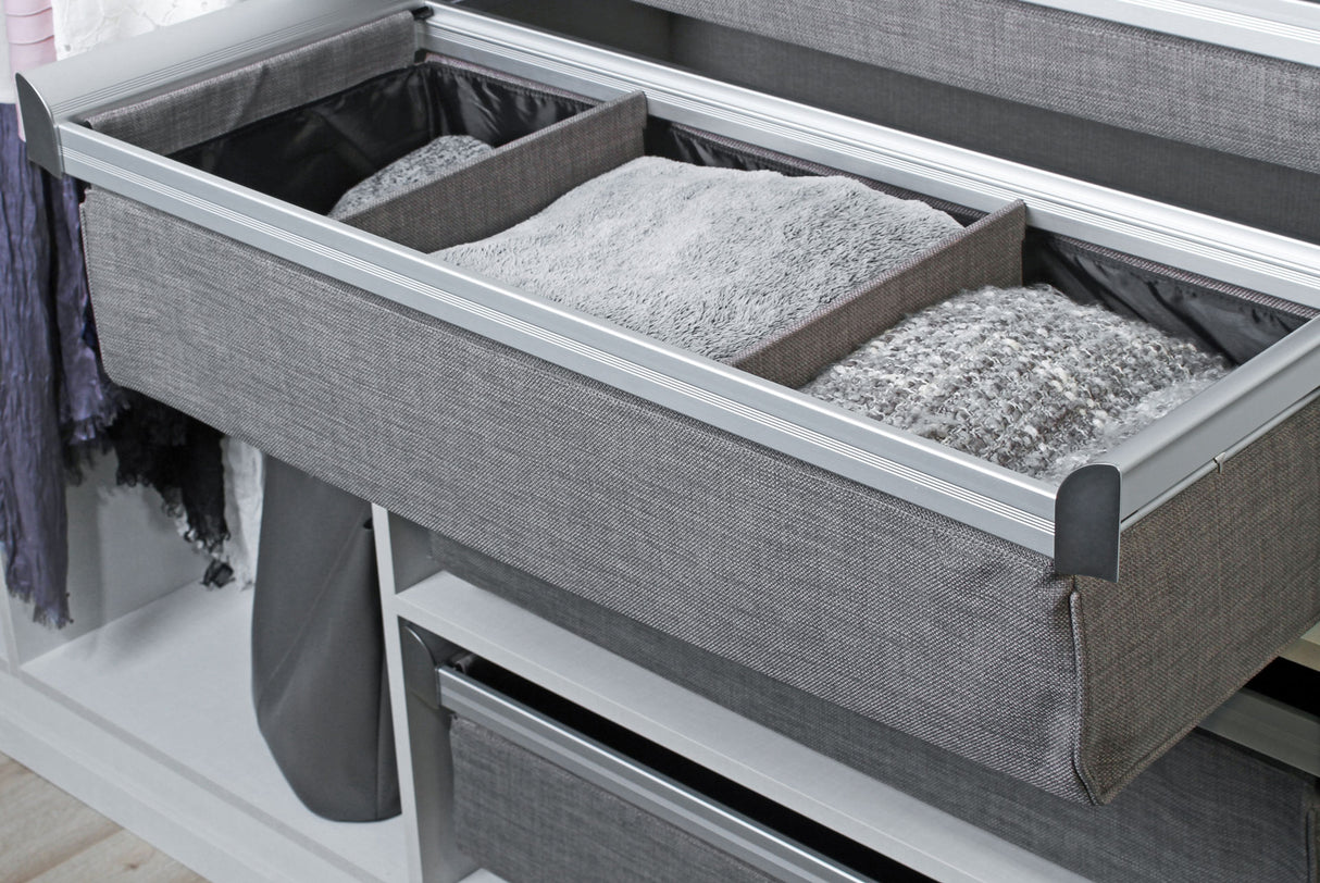 TAG Hardware ENGAGE Deep Drawer Divider Full Extension Soft-Close Undermount Slides for Sweater and Jeans Organizer
