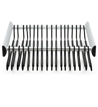 TAG Hardware SYNERGY Pull-Out Pant Rack Closet Organizer with Soft Close Slides and Pant Hangers
