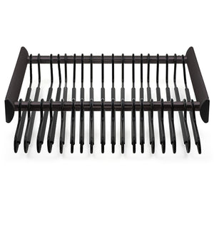 TAG Hardware Pull-Out Pant Rack: Space-Efficient Closet Organizer with Smooth-Glide Plastic Strips and Soft Closing Slides