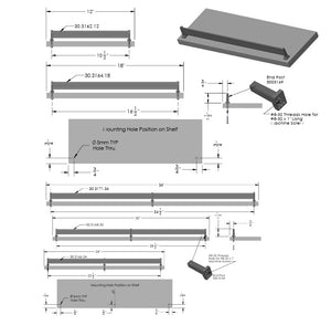 TAG Hardware Premium Customizable Shoe Fence Kit with Mounting Hardware