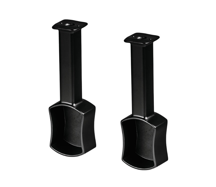 2-Pack TAG Hardware Concave Shaped Wardrobe Tube Suspended End Caps Closet Rod Support Brackets
