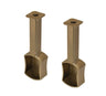 2-Pack TAG Hardware Concave Shaped Wardrobe Tube Suspended End Caps Closet Rod Support Brackets