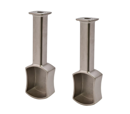 2-Pack TAG Hardware Concave Shaped Wardrobe Tube Suspended End Caps Closet Rod Support Brackets