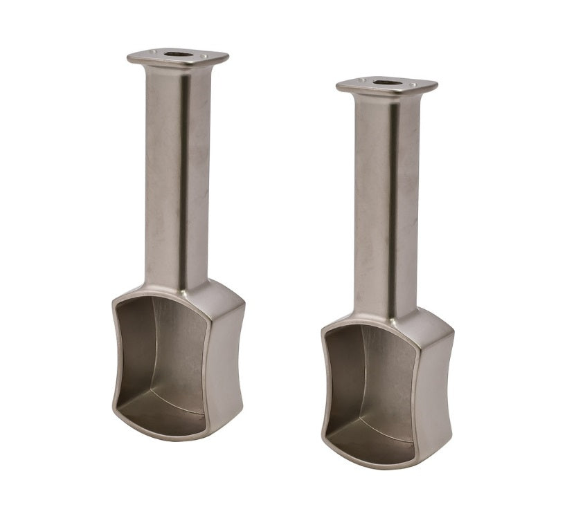 2-Pack TAG Hardware Concave Shaped Wardrobe Tube Suspended End Caps Closet Rod Support Brackets