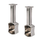 2 Pack TAG Hardware Concave Shaped Wardrobe Tube Suspended End Caps Closet Rod Support Brackest for Concave Closet Rods