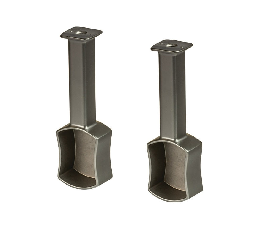 2-Pack TAG Hardware Concave Shaped Wardrobe Tube Suspended End Caps Closet Rod Support Brackets