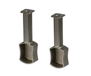 2-Pack TAG Hardware Concave Shaped Wardrobe Tube Suspended End Caps Closet Rod Support Brackets