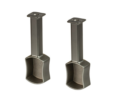 2-Pack TAG Hardware Concave Shaped Wardrobe Tube Suspended End Caps Closet Rod Support Brackets