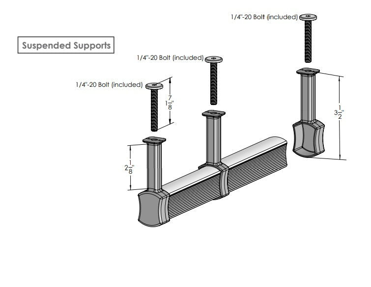 2 Pack TAG Hardware Concave Shaped Wardrobe Tube Suspended End Caps Closet Rod Support Brackest for Concave Closet Rods