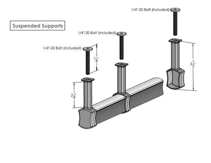 TAG Hardware Concave Closet Rod Center Support Bracket | Multiple Finishes