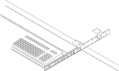 Accuride 2109 Keyboard/Pencil Drawer Top Mounted Slide, 3/4" Extension, 75 lbs Weight Capacity - KI Home