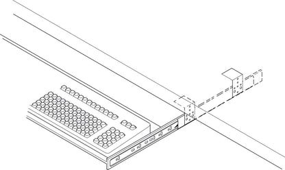 Accuride 2109 Keyboard/Pencil Drawer Top Mounted Slide, 3/4" Extension, 75 lbs Weight Capacity - KI Home