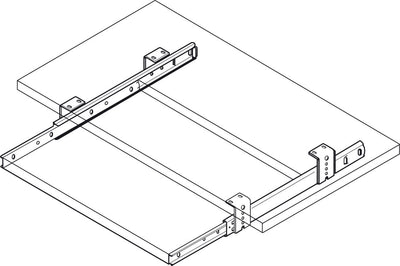 Accuride 2109 Keyboard/Pencil Drawer Top Mounted Slide, 3/4" Extension, 75 lbs Weight Capacity - KI Home