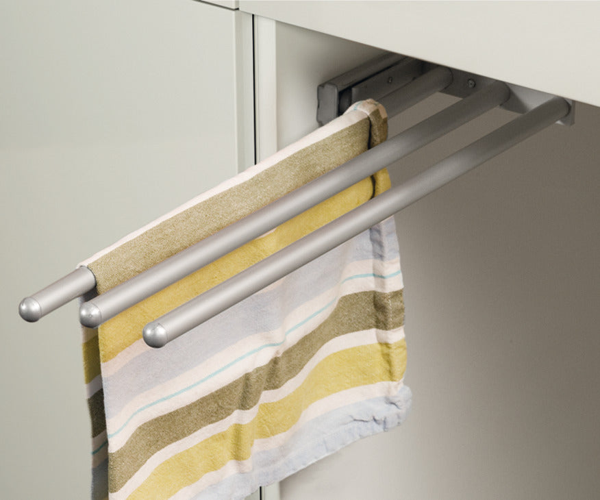 Hafele Under Sink Three-Prong Pullout Hand Towel Rack