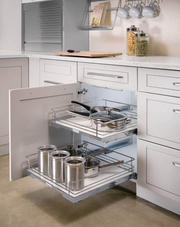 Salice Futura 16 Soft-Close Full-Extension Undermount Drawer Slides with Pair of front Clips | 75 lbs Capacity