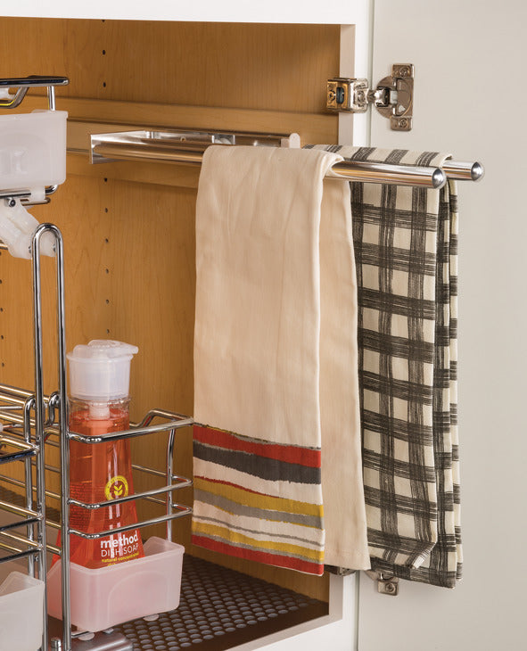 Hafele Under Sink Two-Prong Pullout Hand Towel Rack