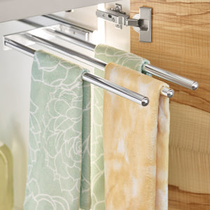 Hafele Under Sink Three-Prong Pullout Hand Towel Rack