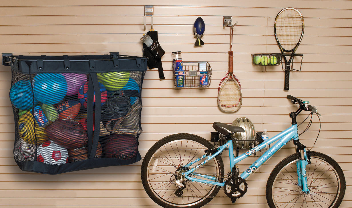 HandiWALL® Sports Accessory Kit with Locks – 9-Piece Set | Heavy-Duty Steel | Graphite Finish