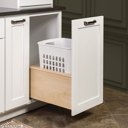 Hafele Century Premium Pull-Out Hamper | Baltic Birch | Full-Extension Soft-Close Slides | Made in USA