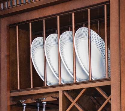 Hafele 541.98.160 Trimmable 36 Inch Long Maple Plate Rack for 13 Plates