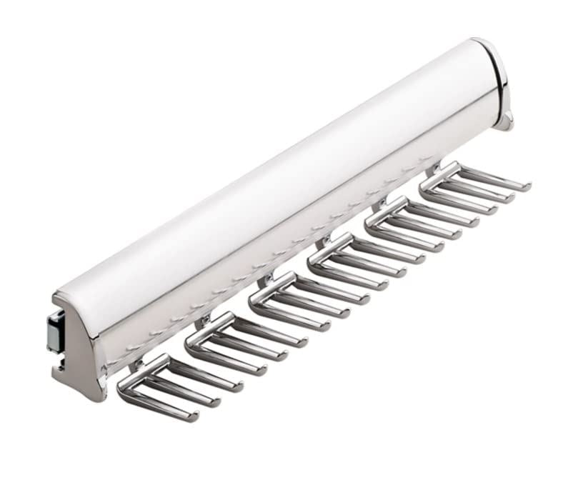 TAG Hardware Designer 18-Hook Full Extension Telescopic Tie Rack Closet Organizer